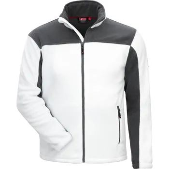 Pánská softshellová bunda NITRAS MOTION TEX PLUS – Fleecová bunda, bílá/šedá, odolná proti žmolkování Velikost: 3XL