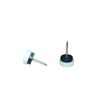 Plastový kluzák s hřebem, 19mm-bílý dvouvrstvý