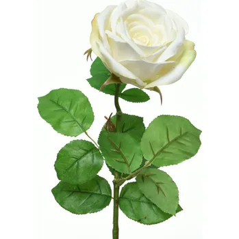 umělá květina Kaemingk Květina RŮŽE KVĚT XL 68 cm - bílá, Kaeming