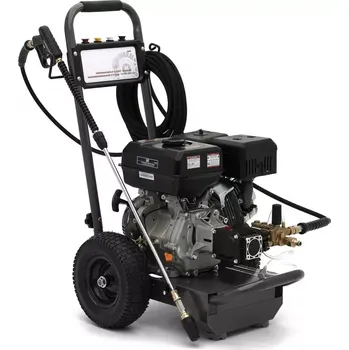 Vysokotlaký čistič Profesionální vysokotlaký čistič se 4-taktním benzinovým motorem 420 ccm, 14 HP, tlak 275 bar (HBM Machines)