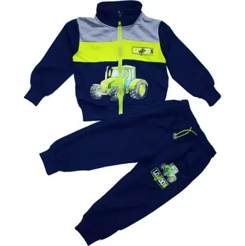 Chlapecká tepláková souprava Traktor 9307 modrá a šedá 321/5