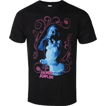 Oblečení a móda Tričko metal pánské Janis Joplin - Floral Frame - ROCK OFF - JOPTS12MB - XXL