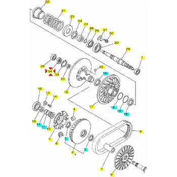 Motor pro motocykl Yamaha Gufero zadní řemenice 931021500400