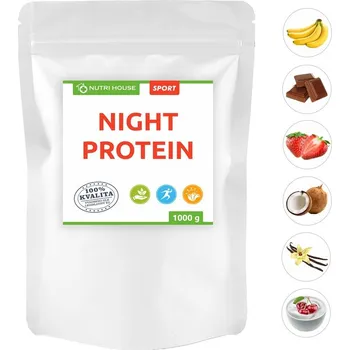 Protein NutriHouse Night Protein 1000 g Sáček Příchuť: kokos