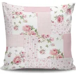 ASIR Povlak na polštář NKRLNT-093 růžový s květinovými vzory