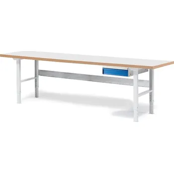 Dílenský stůl Dílenský stůl SOLID, 2500x800 mm, nosnost 750 kg, 1 zásuvka, laminát