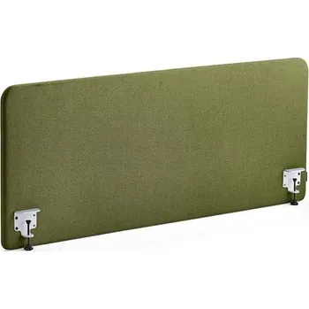 Paraván Stolový paraván ZONE, bílé svorky, 1600X650x36 mm, potah Hush, lesní zelená