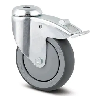 Pojezdové kolečko Agila TENTE Přístrojové kolečko 75mm, s brzdou, otvor pro čep, 2477PJP075P30-11