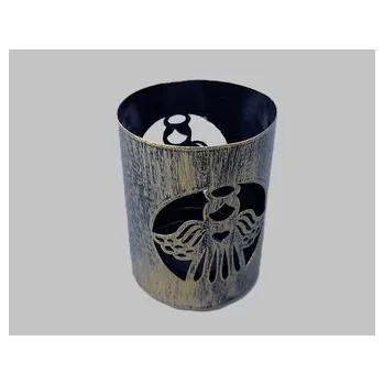 Svícen Kalíšek na svíčku s andělem zlatý