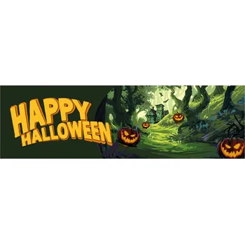 Party dekorace Halloween Banner, Děsivý les, 300x90cm