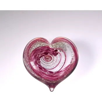 Skleněné srdce rose 2 Skleněné srdce