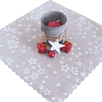 prostírání Prostírání a ubrusy Hvězdné přání - Béžovo/stříbrné 30x30