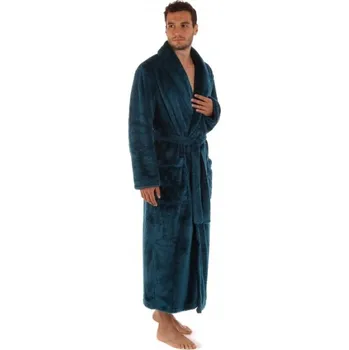 Pánský župan Pánský dlouhý hřejivý župan se šálovým límcem LILLY a JACK EXTRA petrolejová - L