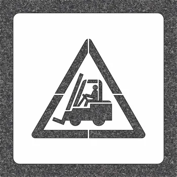 ŠABLONY PE - POZOR VYSKOZDVIŽNÉ VOZÍKY 1 barva Plast PE 1 mm symbol PE 300mm