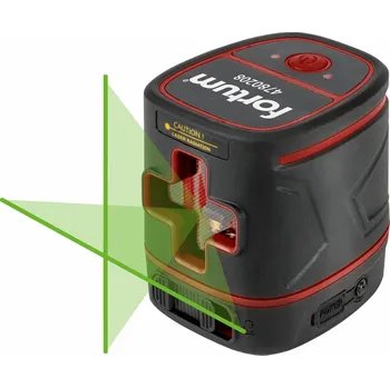 Laser líniový, krížový samonivelačný, zelený, 1H1V, Li-ion akumulátor, FORTUM