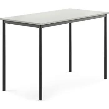 Jídelní stůl Stůl BORÅS, 1400x700x900 mm, antracitově šedé nohy, HPL deska, šedá