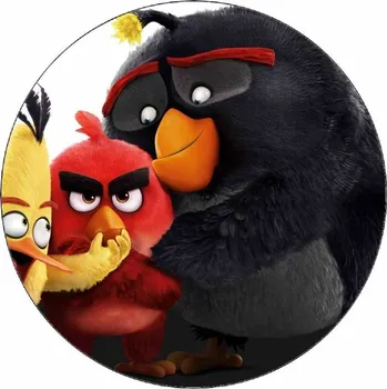 Jedlá dekorace na dort Jedlý papír Angry birds přátelé 19,5 cm