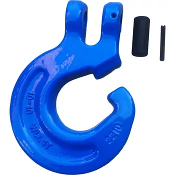 Tažné lano Lesnický hák C štěrbinový řetěz 10 mm, pevnostní třída 10, 4 t, modrý