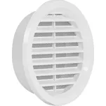 Mřížka větrací kruhová se síťovinou – 110 mm bílá