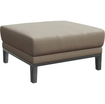 Taburet Šedá kožená podnožka MESONICA Musso