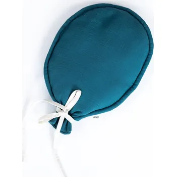 Dekorace do dětského pokoje Tulimese Dekorační nástěnný balónek s výšivkou VÝBĚR BARVY/MATERIÁLU: MUŠELÍN PETROLEJOVÝ