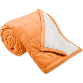 deka Prošívaná deka Ovečka 590g oranžová/bílá 150x200