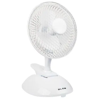 Domácí ventilátor Ventilátor s klipsnou a základnou BLOW 44-062, 15cm, 22W, bílý