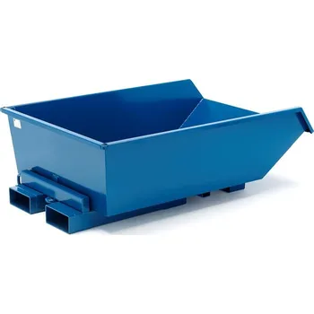 Zásuvkový kontejner Výklopný kontejner HEAP, nízký, 550 l, modrý