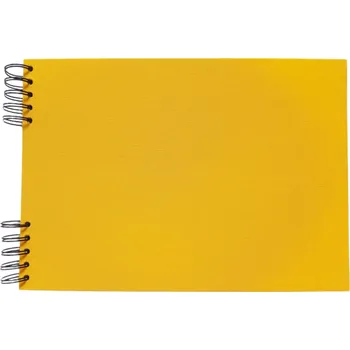 Scrap delux Album Delux žlutá A4 ležící černé listy