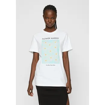 Dámské tričko Dámské tričko z květinového trhu bílé Mister Tee bílá 2547136