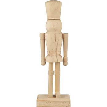 Vánoční dekorace Ib Laursen Dřevěná soška Nutcracker Square Feet Natural 31 cm