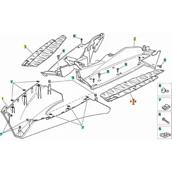 Piaggio Gumový nášlap SR 50 od 04 - levý AP8268064