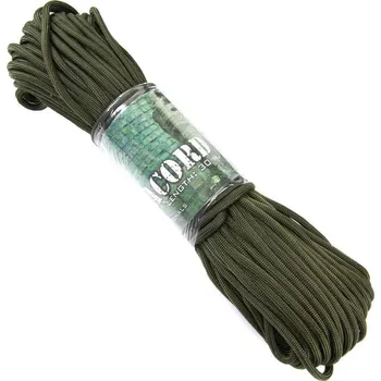 Lany ArmyČastolovice.cz Šňůra PARACORD 7 vláken NYLON 3 mm/30 m ZELENÁ