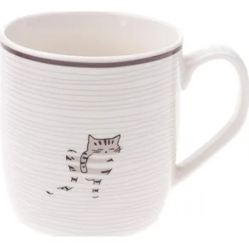 Hrnek porcelánový s kočkou 345 ml - VÝPRODEJ