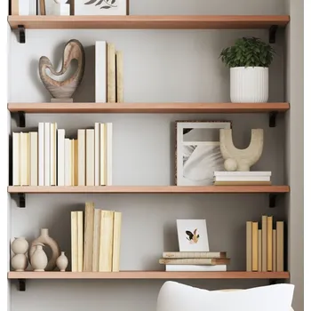 police vidaXL Nástěnná police 100x30x2 cm ošetřený masivní dub [363560] Barva: světle hnědá