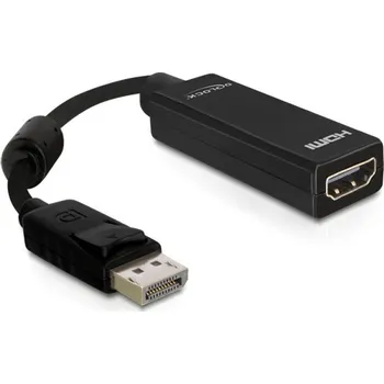 Video kabel Delock Displayport 20pin samec > HDMI 19 pinový samice, délka 12,5 cm