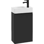 kielle Oudee - Skříňka s umývátkem, 40x68x22 cm, matná černá 50002S44