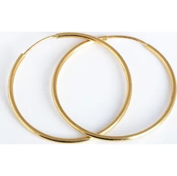 Náušnice Náušnice kruhy ze žlutého zlata 37 mm NA1597F + Dárek zdarma