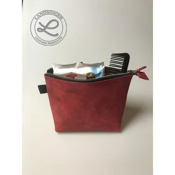 Příslušenství pro reproduktor Dámská kožená kosmetická taška - červená Scarletta (Dámská kožená kosmetická taška - červená Scarletta / Red leather toiletry bag - Scarletta.)