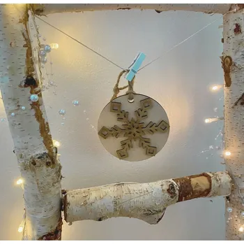 Vánoční ozdoba Vánoční ozdoba zlatá vločka 1