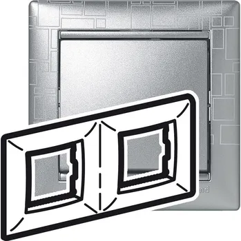 vypínač VA RÁMEČEK 2P HOR.HLINÍK GRAPH *770342 Legrand