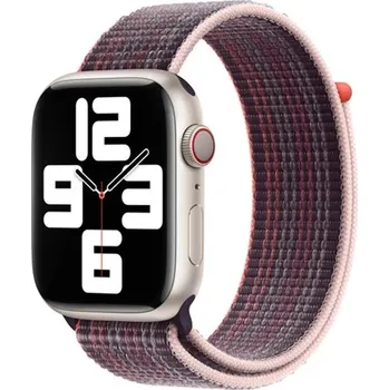 Apple Watch 49/45/44/42mm bezinkově fialový provlékací sportovní řemínek