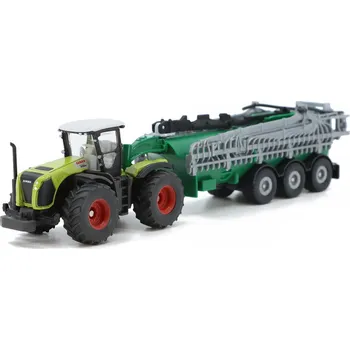 autíčko Claas Xerion Traktor s Cisternou 1:87 - SIKU Claas Xerion with Slurry Tanker - kovové modely auta 1/87