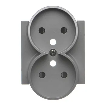 Elektrická zásuvka Simon 55 TGZ2MZP/116 Kryt zásuvky 2 násobné, s uzemněním grafitová matná