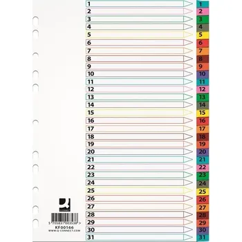 Papírový rozlišovač Q-Connect , A4, bílý , 1-31 510.1701