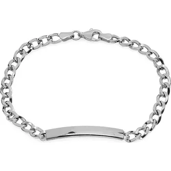 Náramek Náramek s plotýnkou na personalizování, bílé zlato IZ24358A + dárkové balení LUXUS zdarma