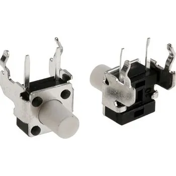 vypínač Dotykový spínač, barva ovladače: Bílá, typ ovladače: tlačítko SPST 50 mA při 24 V DC 7mm 4.24mm