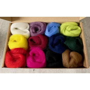 Ovčí rouno Ovčí rouno česané - sada základních barev 50g