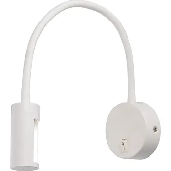 Nástěnné svítidlo ACA Lighting LED nástěnná lampička s vypínačem PIPER 3W/230V/3200K/210Lm/50°/IP20, bílá