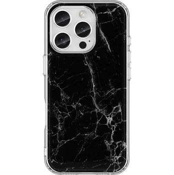 Pouzdro na mobilní telefon Kryt STYLE iPhone 16 Pro pevný Mramor černý (obal neboli pouzdro na iPhone 16 Pro)